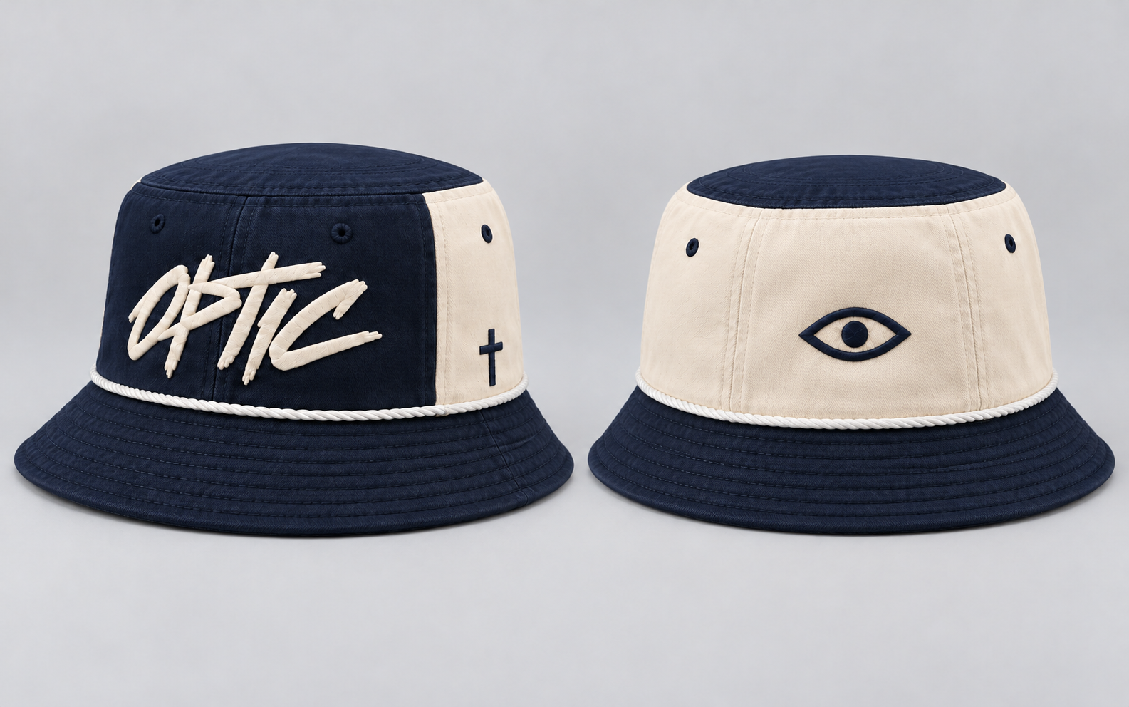 Faith Script Bucket Hat, front and back