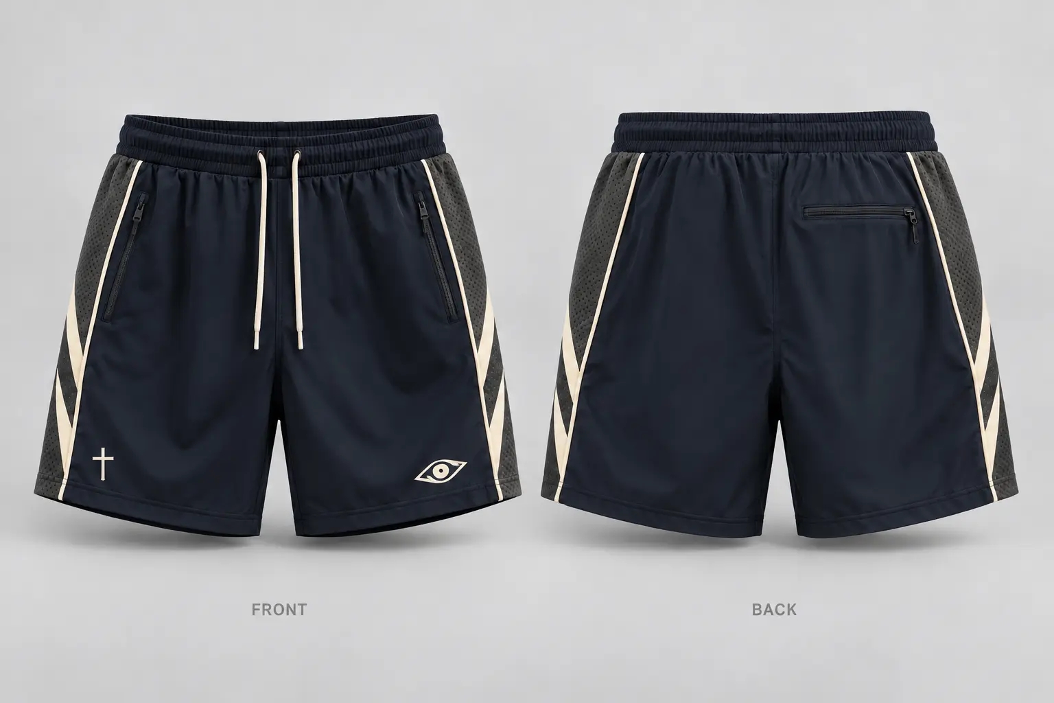 Faith Training Shorts, front and back