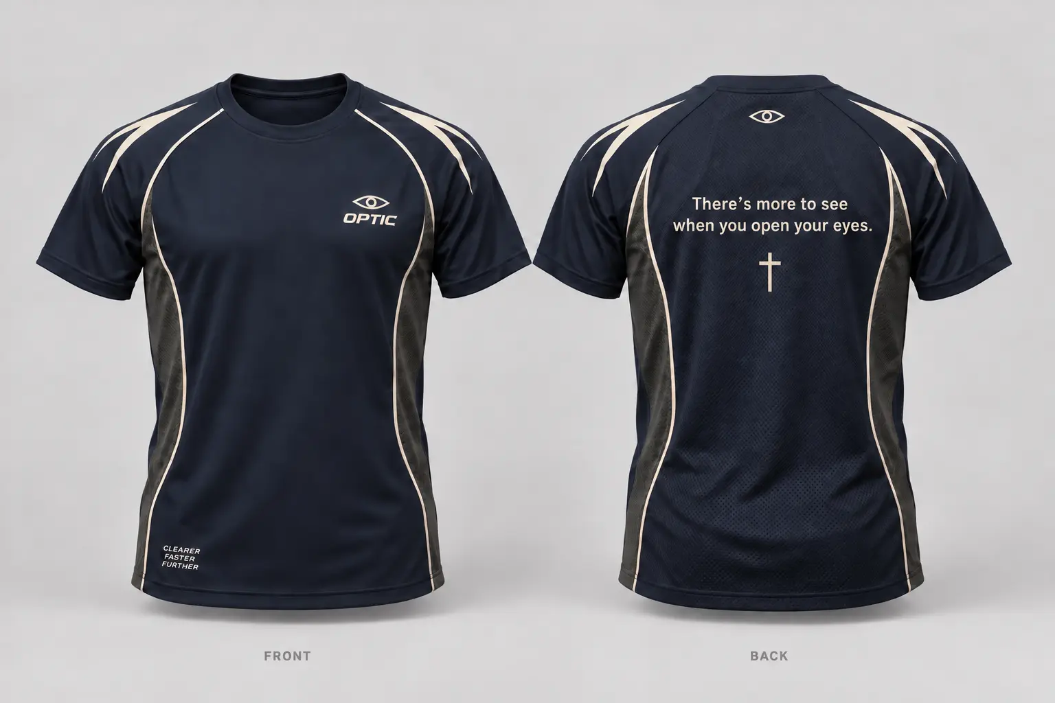 Faith Performance Tee, front and back