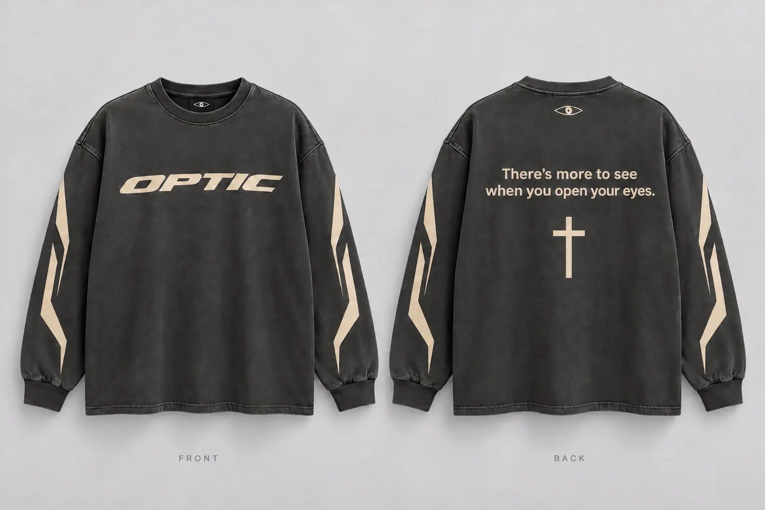 Faith Graphic Long Sleeve, front and back