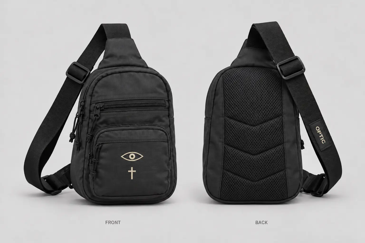 Faith Sling Bag, front and back